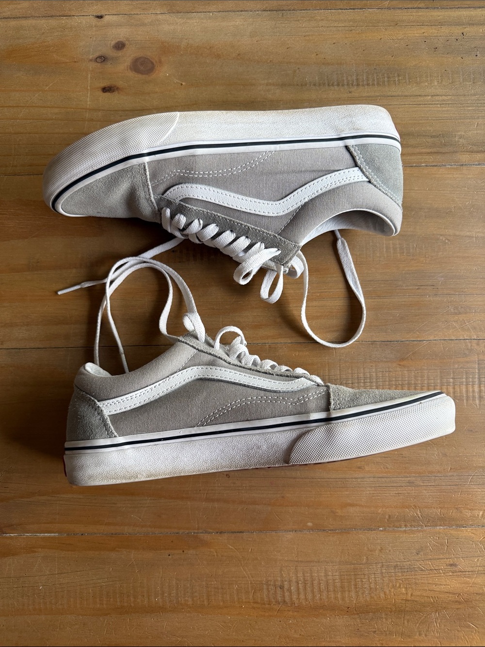 Vans Old Skool Sneakers - Light Gray and White